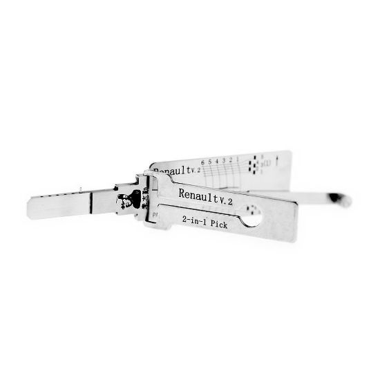 New Original Lishi Renault v.2 2-in-1 Decoder and Pick for Renault Megane [6 cuts, 5 depths, 1 track internal] | Emirates Keys